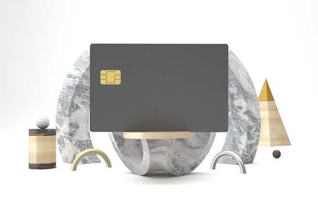 Abstracte creditcard voorkant op witte achtergrond