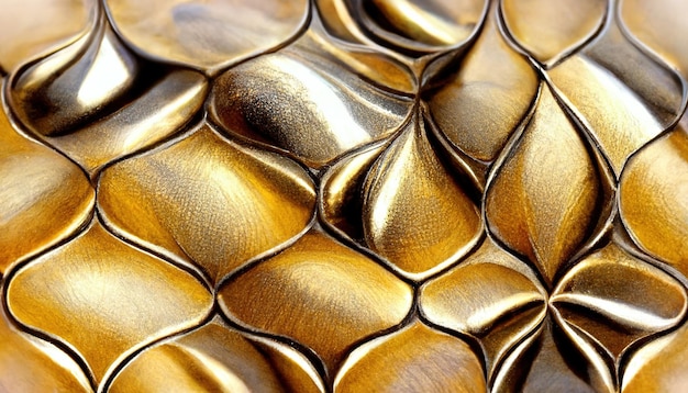 Abstracte decoratieve gouden metalen achtergrond artistiek modern elegant luxe design