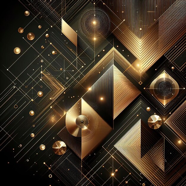 Abstracte donkere geometrische achtergrond luxe edele gouden kleur