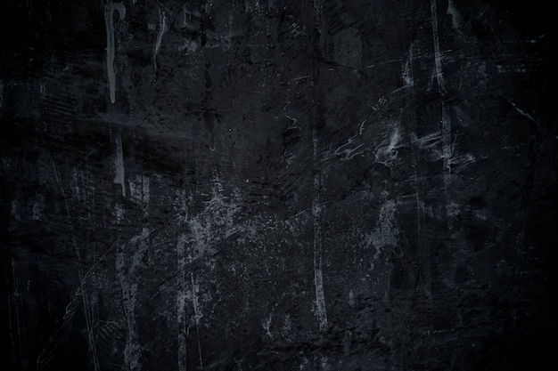 Abstracte donkere zwarte verf met borstel en cement muur textuur achtergrond