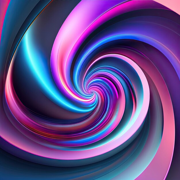Abstracte feestelijke achtergrond met vage fantastische blauwe en roze werveling Digitale fractal kunst