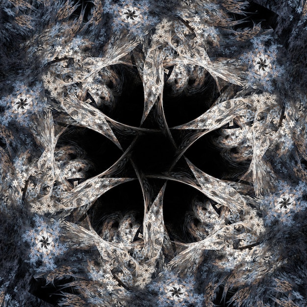 Foto abstracte fractal met sterontwerp