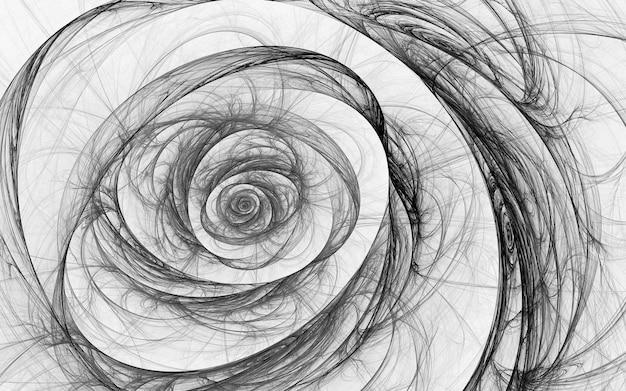 Abstracte fractal patronen en vormen Prachtige abstracte achtergrond Solored wavesspirals lijnen en cirkels Oneindig universum