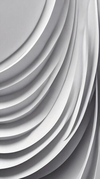 Abstracte gebogen vormen witte cirkelvormige achtergrond abstracte achtergrond 3d illustratie