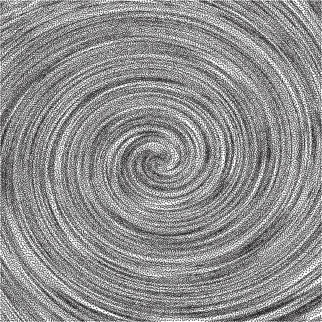 Abstracte gedraaide zwart-witte achtergrond Optische illusie van vervormd oppervlak Twisted gestileerde gestippelde 3d tunnel