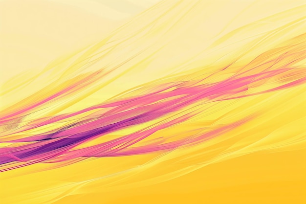 Abstracte gele achtergrond met paarse golven kopieerruimte