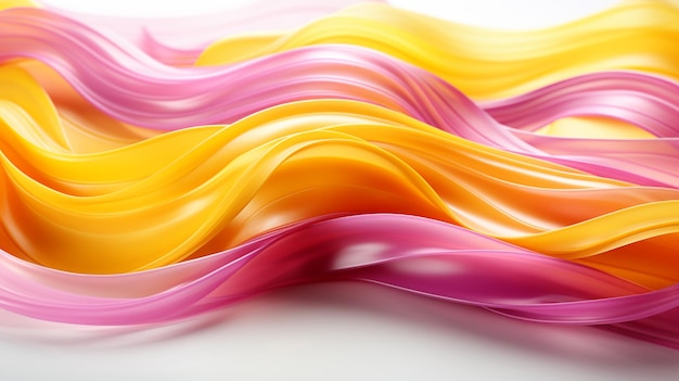 Abstracte gele en roze kleur levendige fractal achtergrond 3D-rendering