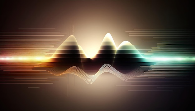 Foto abstracte geluidsgolven muziek achtergrond audio muzikale technologie generatieve ai
