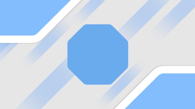 Abstracte geometrische blauwe zeshoek op moderne witte achtergrond. Elegante en luxe 3D-illustratiestijl voor zakelijke en zakelijke sjabloon