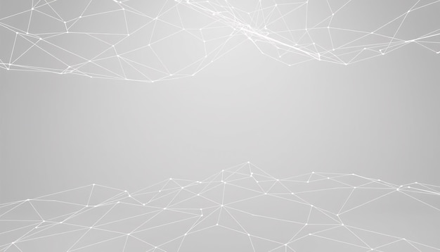 Abstracte geometrische grijze achtergrond met witte lijnen en punten