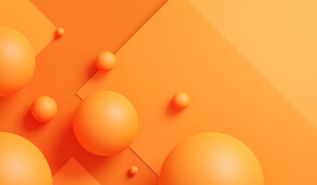 Abstracte geometrische oranje 3D-object achtergrond met kleurrijke creatieve kunst papieren sjabloon of minimale trendy geometrie hedendaagse mode en moderne behang patroon decoratie gradiënt kaart achtergrond