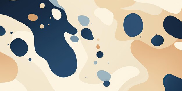 Foto abstracte geometrische vormen in beige blauwe zachte kleuren splash flow decoratie tekenverf