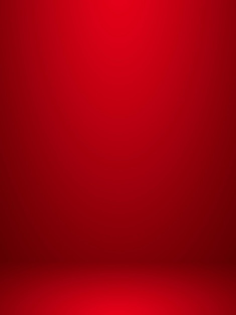 Abstracte gladde rode studio kamer achtergrond gebruikt voor product display banner sjabloon