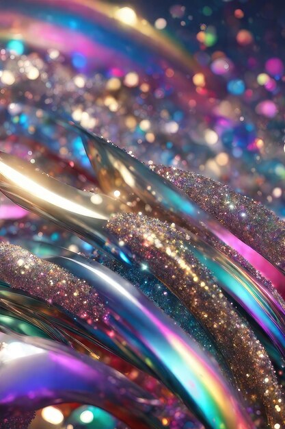 Foto abstracte glitter kleurrijke lichten achtergrond