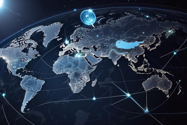 Abstracte Global Satellite Technology Search Location System (GTSLS) is een systeem voor het zoeken naar de locatie van satellieten.