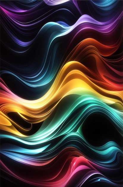 abstracte golf van kleuren schaduw van koele verlichting