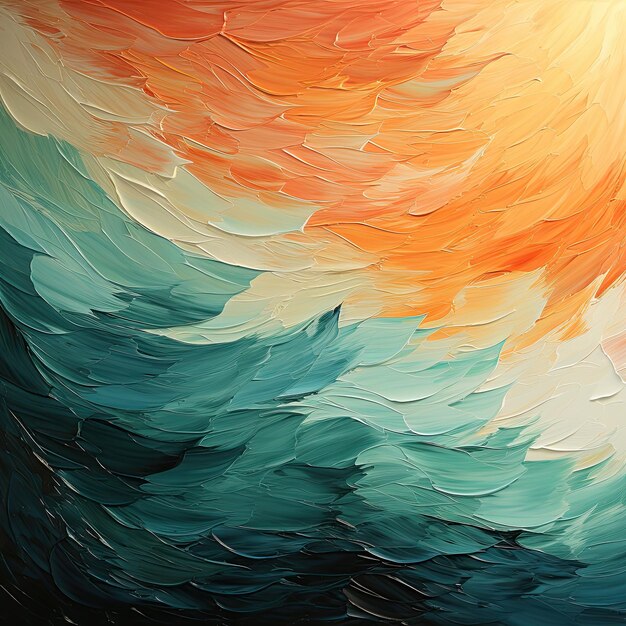 abstracte golven patroon als achtergrond ontwerp olieborstel schilderij kleurrijke dichte macro