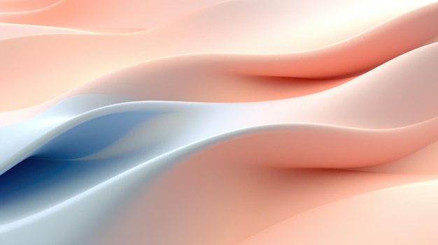 Abstracte golvende golfachtergrond met vloeiende zijdeachtige vormkleur dynamische patroonvorm met creatief ontwerp voor presentatie of brochureomslag Pittoreske generatieve AI