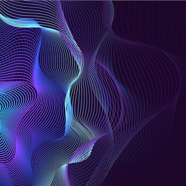 Abstracte Golvende Lijn Deeltje Technologie Achtergrond