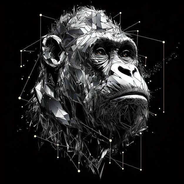 Abstracte gorilla