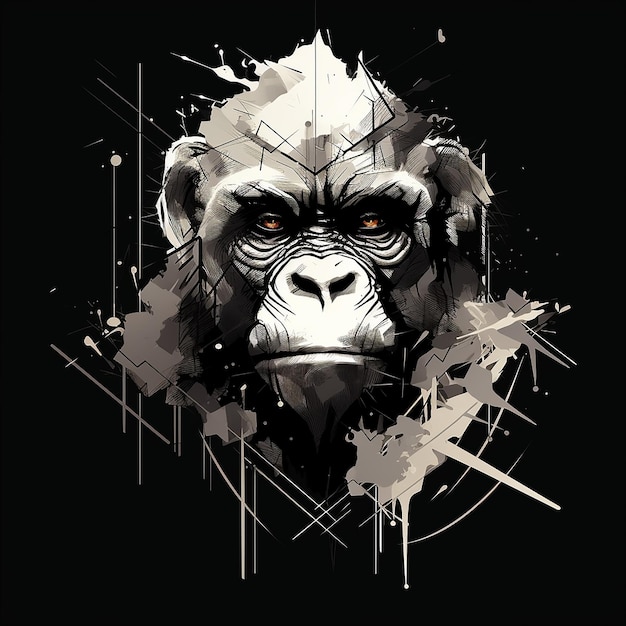 Abstracte gorilla