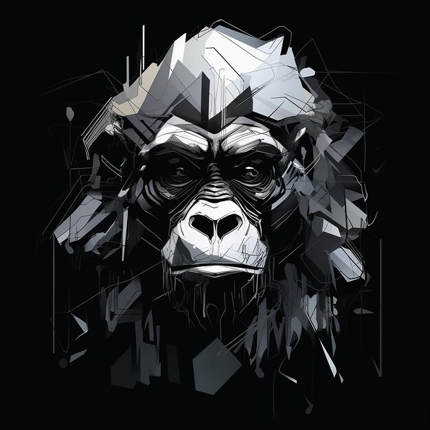 Foto abstracte gorilla