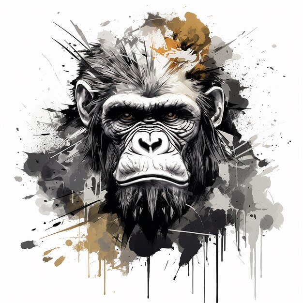 Abstracte gorilla