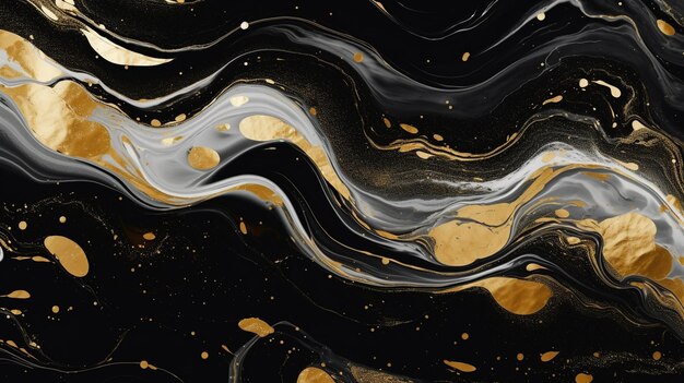 Abstracte goud en zwarte marmer achtergrond luxe gouden textuur