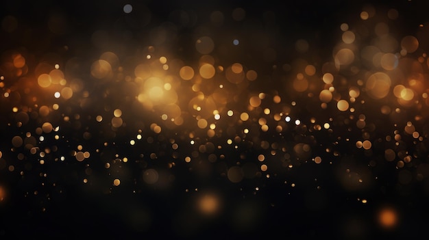 Abstracte gouden bokeh achtergrond Kerstmis en Nieuwjaar concept Generatieve AI