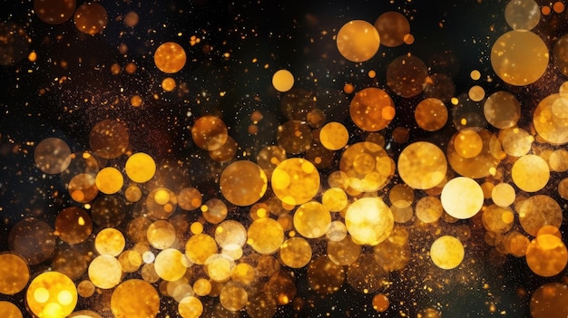 Abstracte gouden bokeh achtergrond Kerstmis en Nieuwjaar concept