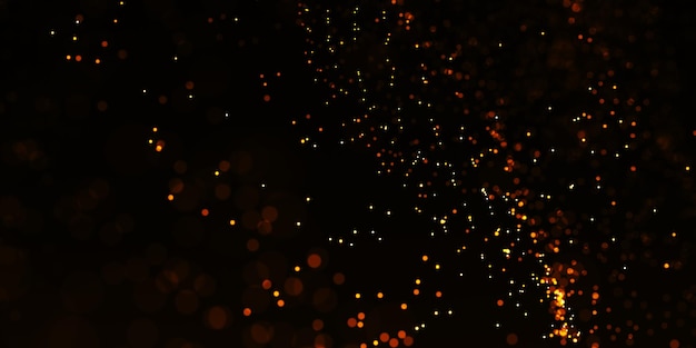 Abstracte gouden bokeh met zwarte achtergrond