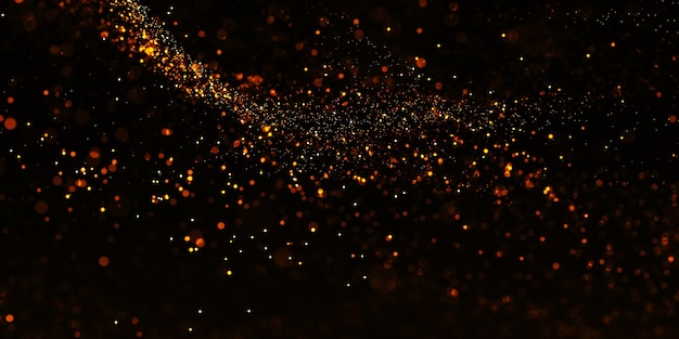 Abstracte gouden bokeh met zwarte achtergrond