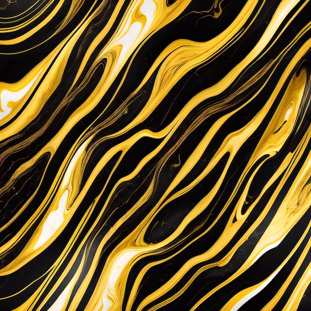 Abstracte gouden en zwarte marmeren lijnen als achtergrond wervelen curvy generatieve kunst door AI