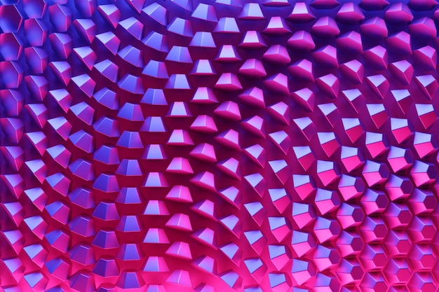 Abstracte gradiënt en geometrische vormen patternPurple patroon 3D illustratie