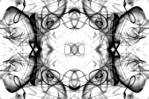 abstracte grafiek zwart wit fractal reflectie symbool, ontwerp effect meditatie achtergrond