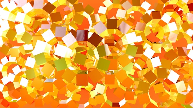 Abstracte grafische achtergrond van roterende kubussen 3D-rendering