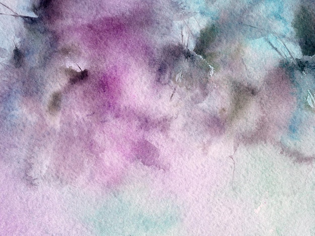 Abstracte gringe achtergrond Aquarel blauw roze behang met bloemmotief