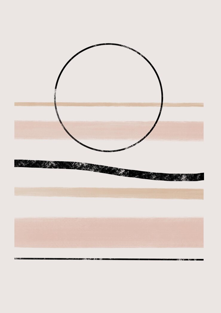 Foto abstracte handgeschilderde illustratie. minimalistische art print achtergrond. poster sjabloon.