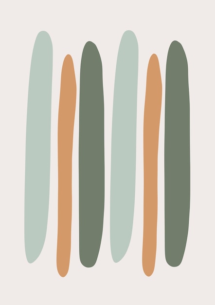 Abstracte handgeschilderde illustratie. Minimalistische Art Print achtergrond. Poster sjabloon.