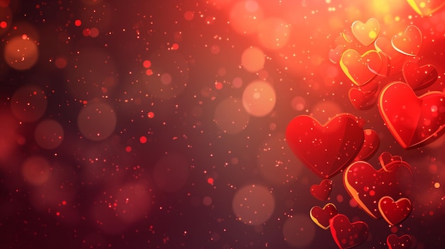 Abstracte hartvormige decoratie voor valentijnsdag achtergrond feestviering.