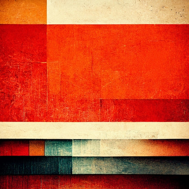 Abstracte hedendaagse moderne aquarelkunst Minimalistische oranje en rode tinten illustratie