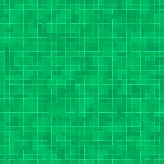 Abstracte helder groene vierkante pixel tegel mozaïek muur achtergrond en textuur.