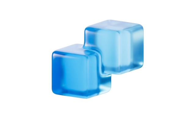 Abstracte heldere glasgeometrie 3D-weergave