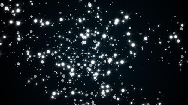 Abstracte heldere glitter deeltjes in de ruimte computer gegenereerde abstracte achtergrond 3D-rendering