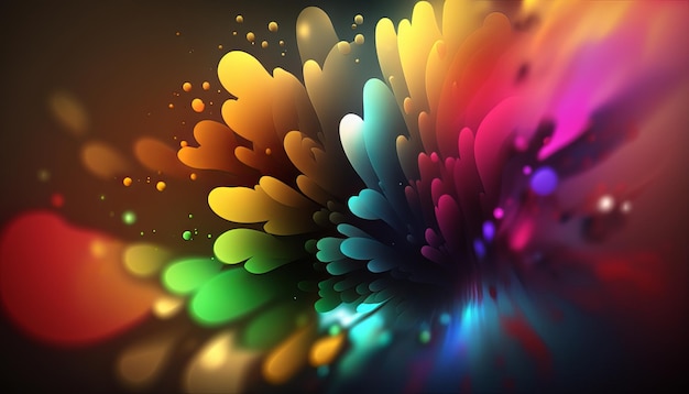 Abstracte heldere kleurenachtergrond Generatieve AI