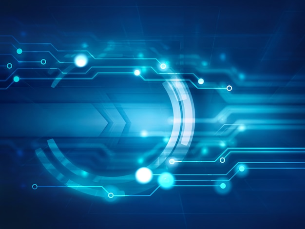 Abstracte hightech achtergrond in blauwe tonen