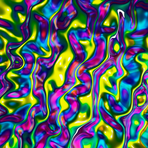 Foto abstracte holografische achtergrond moderne stof materiaal levendige regenboog wallpaper 3d illustratie