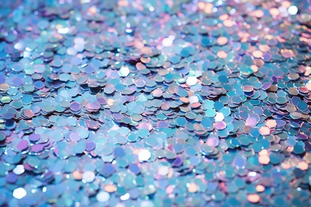 Foto abstracte holografische confetti achtergrond.