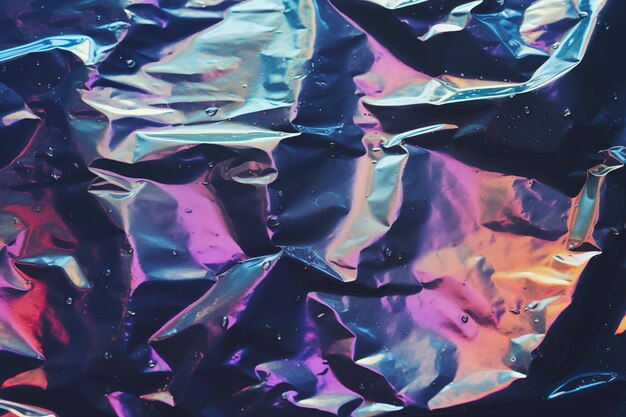 Abstracte holografische folie achtergrond met vaporwave vibes hoogwaardige foto behang
