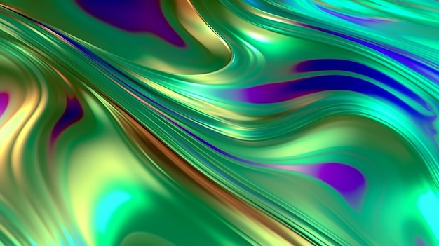 Abstracte illustratie gekleurde golven en fancy afbeeldingen behang poster kunst Gegenereerde AI